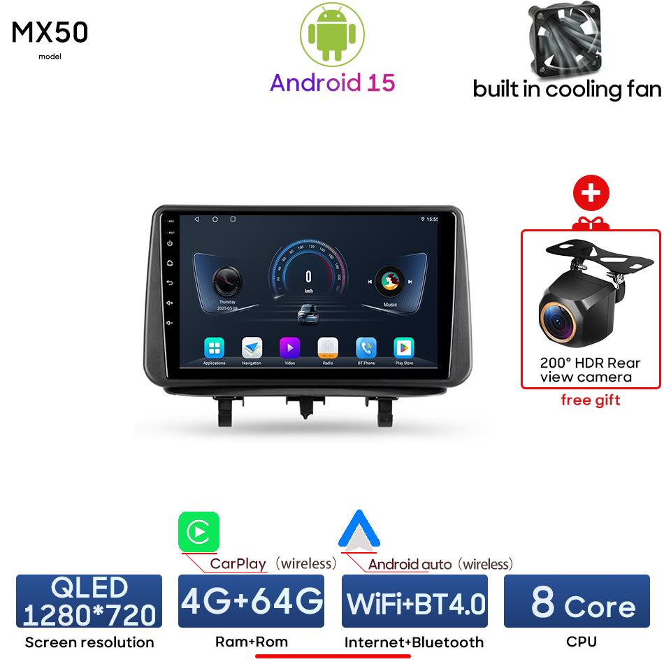 Android pour Opel Meriva B 2009 - 2014 lecteur multimédia de voiture Carplay unité principale automatique Radio vidéo stéréo Navigation GPS 2din