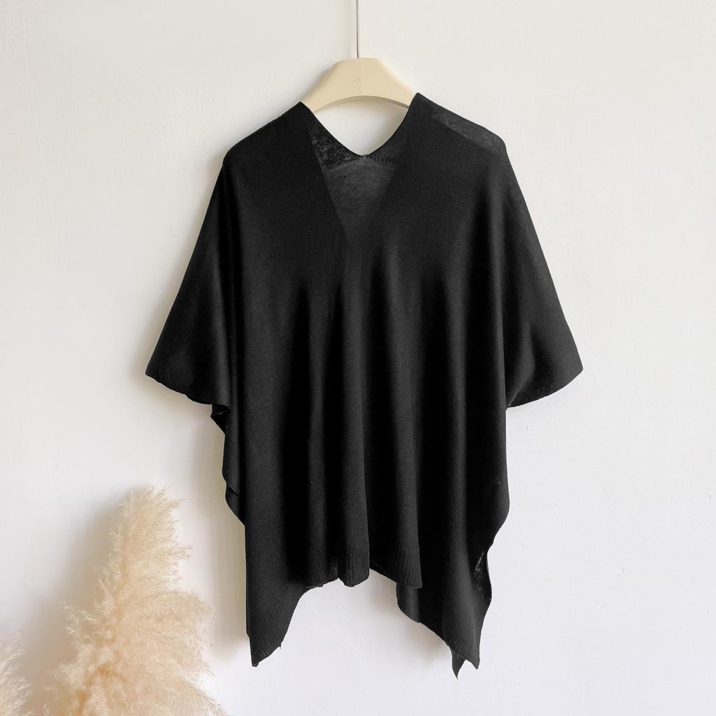 Loose Knit Shawl Sun Protection Spring Summer Autumn Long Cover Up