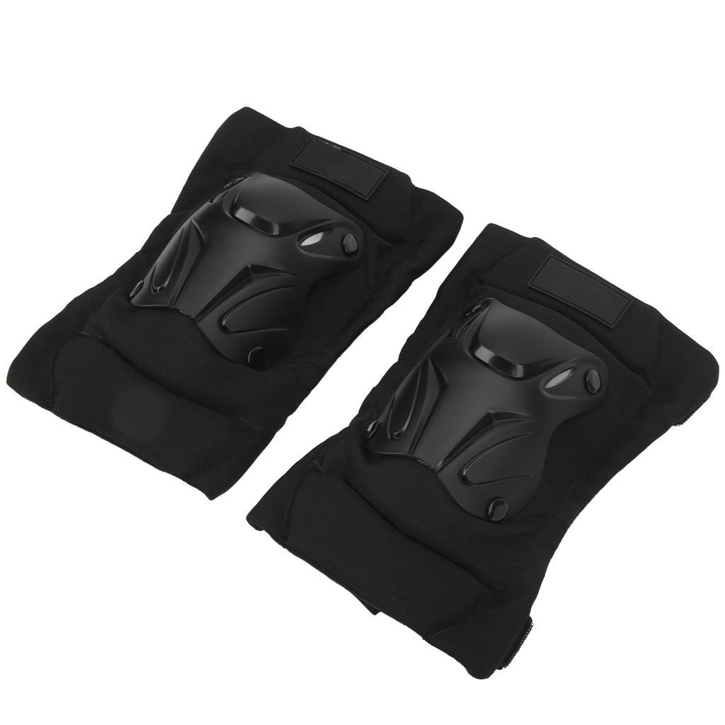 2Pcs Elbow Guards Good Cushioning Anti Slip Reflective Breathable Adjustment One Size Motocross Protector for Riding