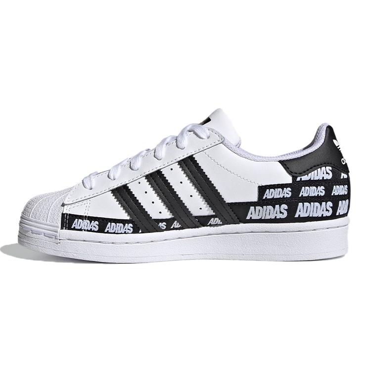 (GS) adidas Superstar J Wordmark Heel Stripe - Cloud White Kids FX5871 EU 36⅔