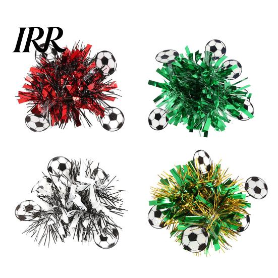 Sports Fan Wrist Accessory Soccer Theme Flower Cheerleader Pom Wristband Game Performance Football Gear Dance Ball for Events Day Party Favors