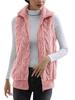 2024 New Women's Autumn/Winter Thickened Jacquard Double-Sided Fleece Sleeveless Vest