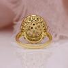 Vintage Hollow Flower Ring Elegant Women's Engagement Party Gift Wedding Jewelry Valentine's Day Gift