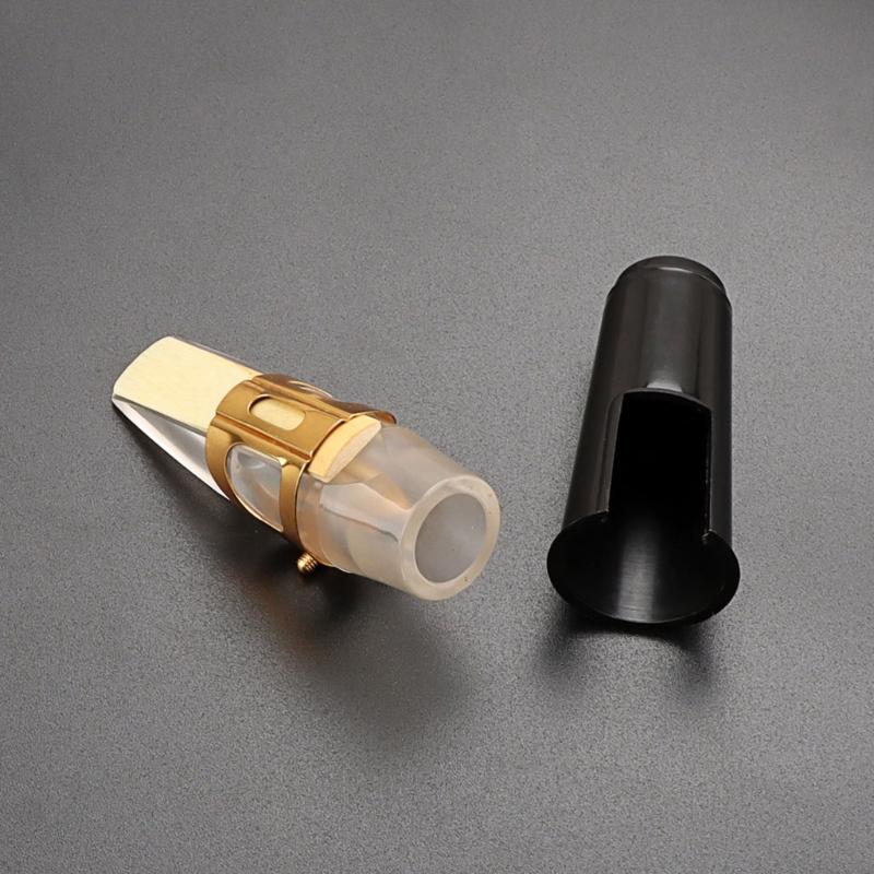 Alto Saxophone Plastic Mouthpiece Kit Includes Plastic Cap Metal Buckle Reed Pads Musical Instrument Replacement Parts