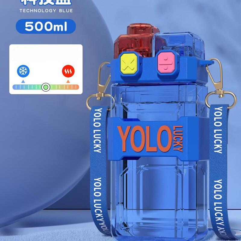 Shuangqi Children s Portable Dual-Use Straw Water Bottle