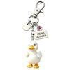 Keychain Pendant Inspirational Duck Design Key Holder with Birthstone Charm Encouragement Card Lightweight Healing Gift