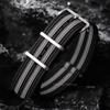 Quality Nylon Watch Strap for Smartwatch Silver Ring Buckle 18mm 19mm 20mm 22mm Man Women Ribbed Braid Replace Watch Accessories