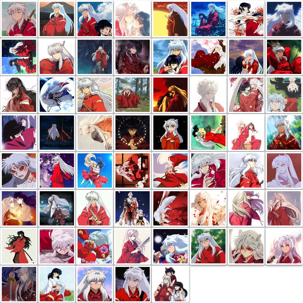 61 Inuyasha Anime Stickers for Luggage, Car, Phone Case, Water Bottle - Decorative Cartoon Set