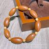 Olive Pit Hand-Carved Circle Bracelet: Artisanal Accessory