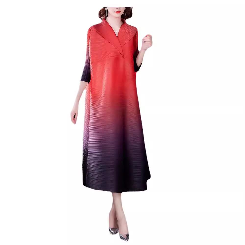 2025 Western-Style Spring/Summer Dress: European & American Loose Fit, Plus Size, Elegant & Fashionable