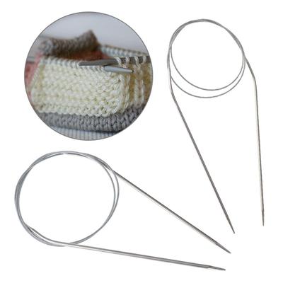 80cm Handmade Stainless Steel DIY Crafts Knitting Needles Crochet Hook Sewing Pins Needlework Supplies