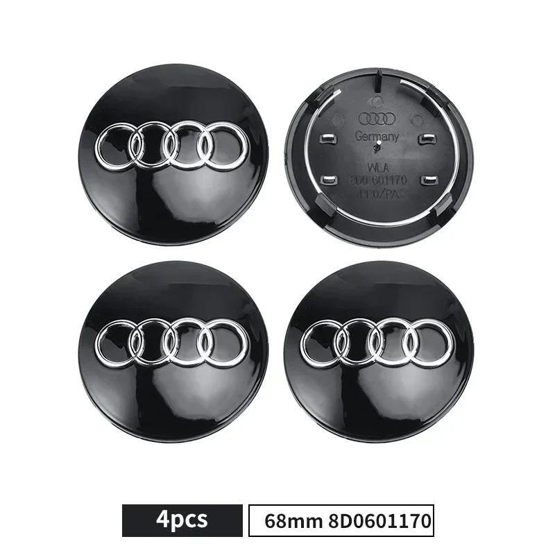 60/61/68/69mm Audi Car Wheel Center Cap Emblem Hub Covers Badge For Audi A8 A5 A6 C5 C6 C7 A7 A3 A4 B5 B6 B7 B8 B9 Q3 Q5 Q7 TT