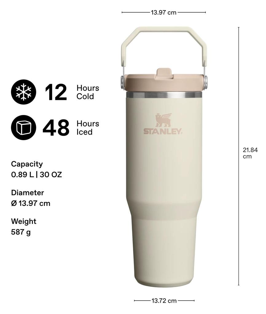 Stanley 1913 Iceflow Flip Straw 2.0 Vacuum Insulated Tumbler, Rose Quartz, 20oz | 0.59L