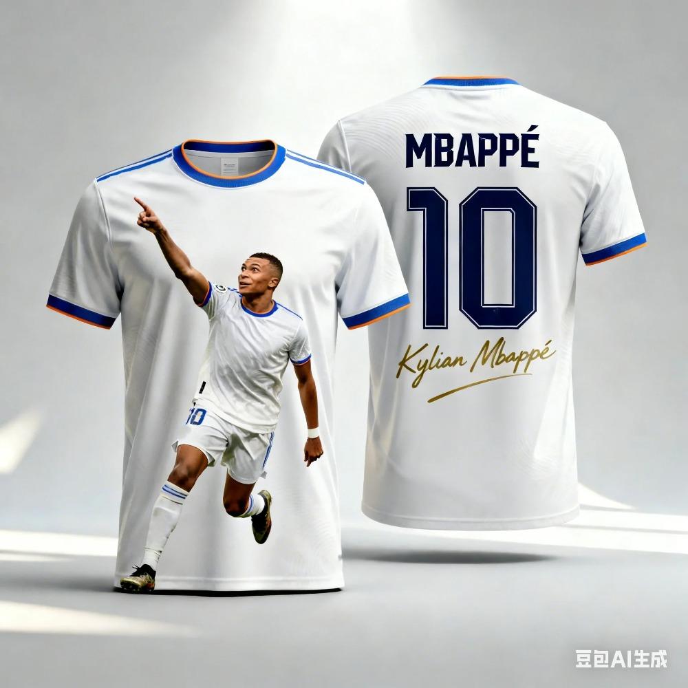 Maglietta Sportiva 3D Estiva per Famiglia Mbappé Maglia da Calcio È Larga e Comoda Adatta per l'Uso all'Aperto