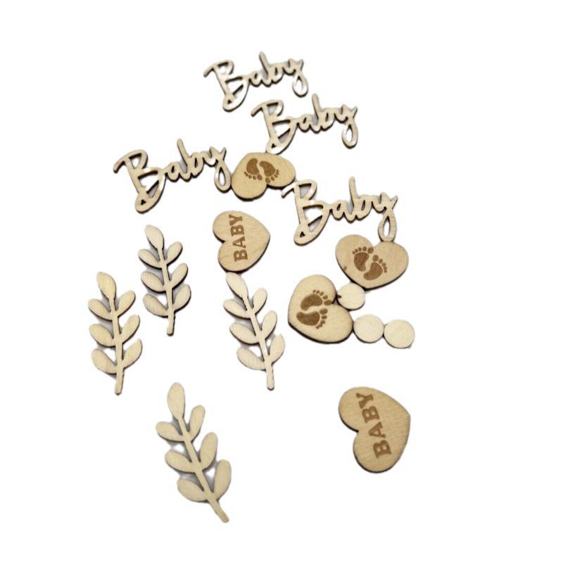 In-Stock Ins Style Wooden Laser-Cut Baby Growth Milestone Props with English Letters for Photography