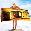 Dice Print Oversized Beach Towels,Super Absorbent Sand Free Thick Microfiber Beach Towel ,Cute Tropical Palm Leaf Beach Towels