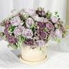 Elegant Pink Small Peonies White Rose Realistic Artificial Flowers Beautiful Fake Flowers Wedding Garden