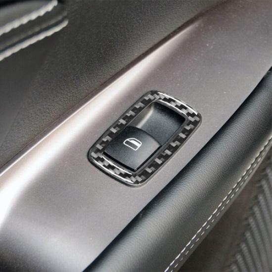 Carbon Fiber Interior Rear Window Control Cover Trim For Dodge Journey 2011-2018