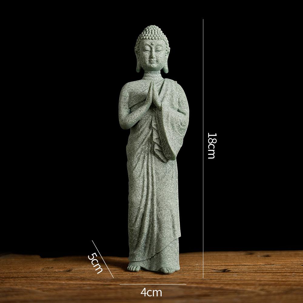 Zen Buddhist Statue Fish Tank Ornaments - Creative Chinese Style Home Decor