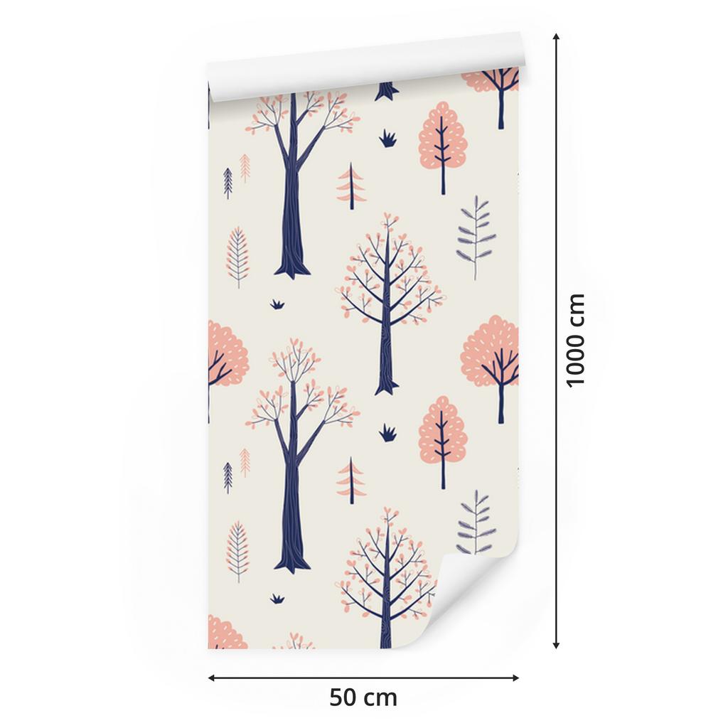 Autumn Landscape Wallpaper In Scandinavian Style 50x1000