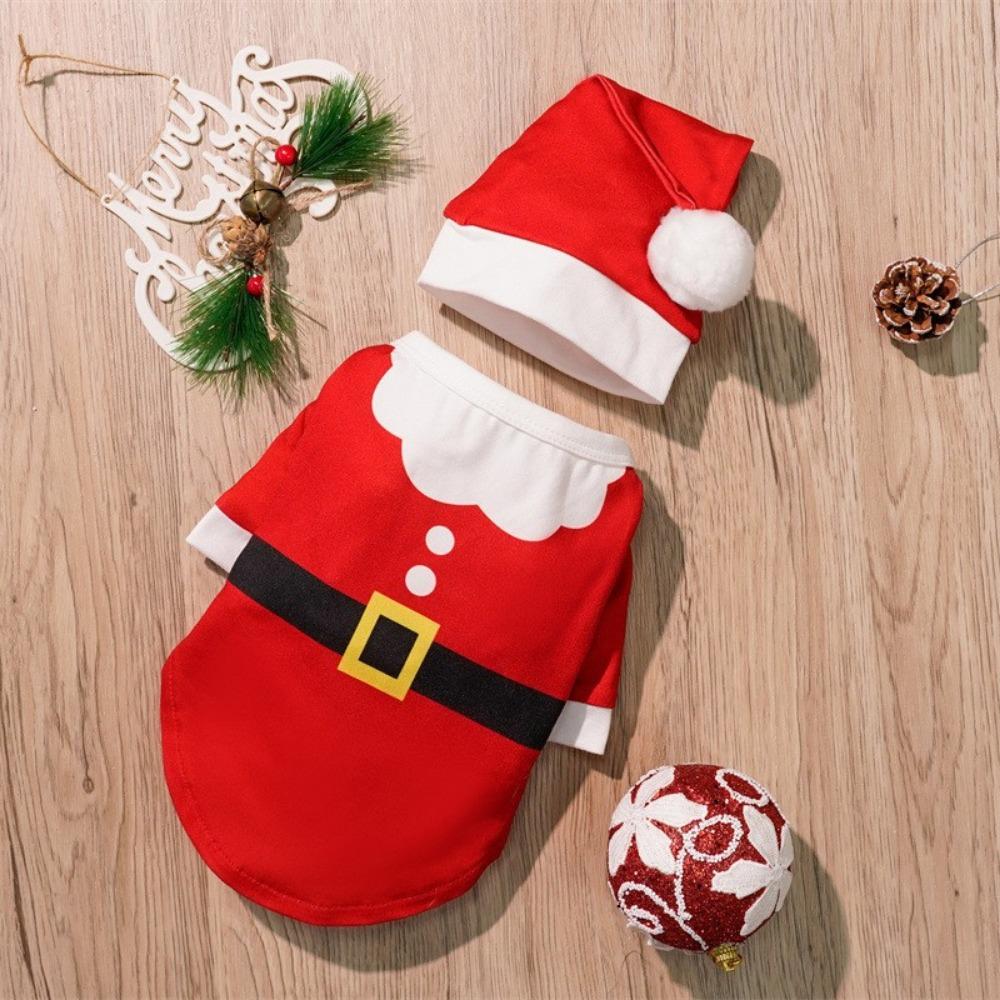 Small Medium Large Dog Christmas Pet Supplies Clothes Teddy Cotton Clothes Autumn and Winter Elk Cat Cat Dog Clothes