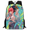 Printed Two-Dimensional Chainsaw Man Schoolbag, Primary School Student Cartoon Chaaw Man Backpack