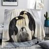 Penguin Print Flannel Blanket, High quality Comfortable for All Seasons, Home Decor, Warmth and Comfort, Perfect for Christmas Gifts