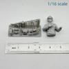 1/16 1/35 Scale MG 34 Air-Cooled General-Purpose Machine Gun + Tank Officer Bust Kit Resin Model Miniature Military