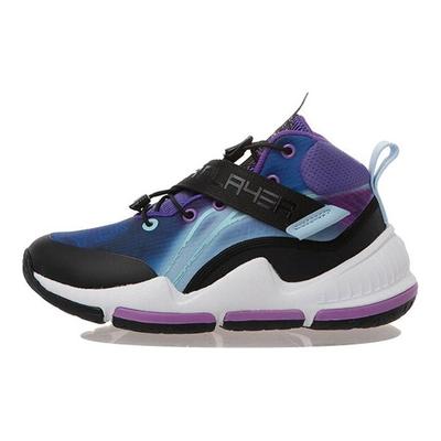 נעלי כדורסל Li Ning Pioneer-Force I TD החזר אנרגיה בולם זעזועים נעלי ספורט לילדים שחור סגול YKBR054-3