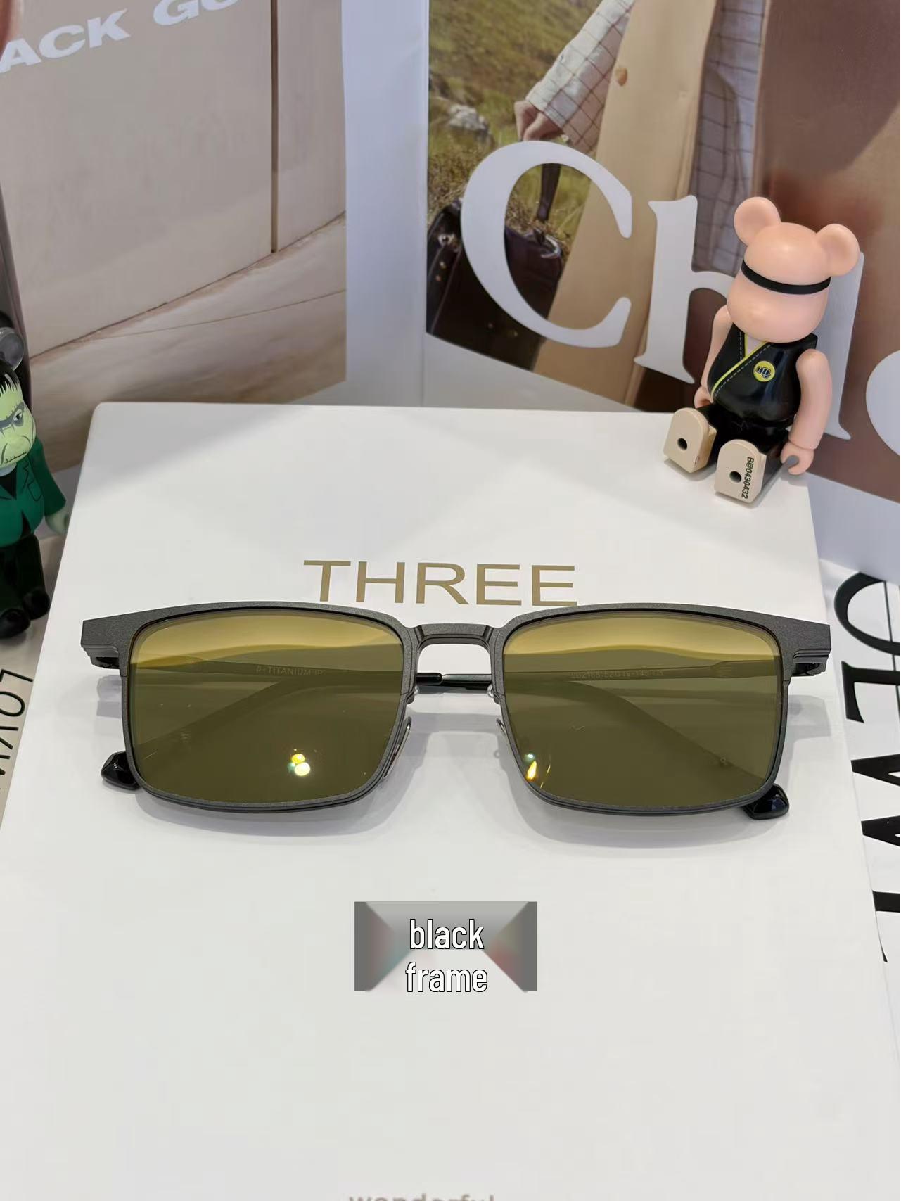 

LB2188 Magnetic Clip-on Glasses: Titanium Square Frame with Polarized Night Vision Lenses for Business, Driving, and Fishing.