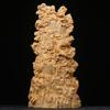 wood carving Kowloon Guanyin Buddha Statue Chinese Buddhist figures Home Living Room Office Wealth Luck Feng Shui Decor statue