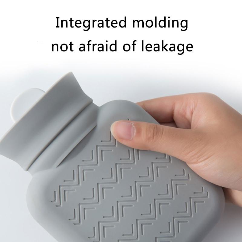 Mini Silicone Hot Water Bottle 300ml With Soft Cover Support Microwave Water Bottle Water Bag For Winter Use