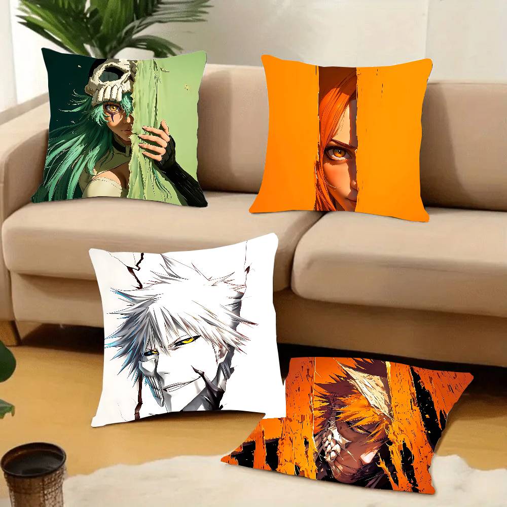 1PC A-Anime B-Bleach Character  Pillow Case Square  Bedroom Sofa Leisure Comfort Cushion Car Home Decoration Pillowcase 40x40