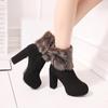 Fashion Shoes for Women Round Toe Suede Side Zipper Women's Boots Winter Sell Like Hot Cakes Solid Color Shoes Women