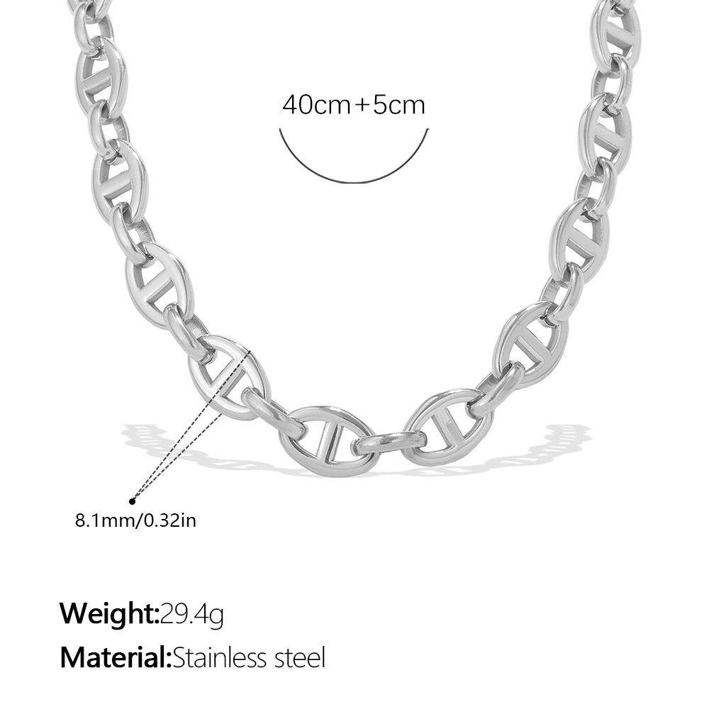European and American Multi-color Simple Personalized Collarbone Chain Bracelet Trend Versatile Design Jewelry Set