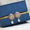Flower Earrings Flying Saucer Earplugs, Electroplated High-quality and Exquisite Version Daily Dressing Aurous