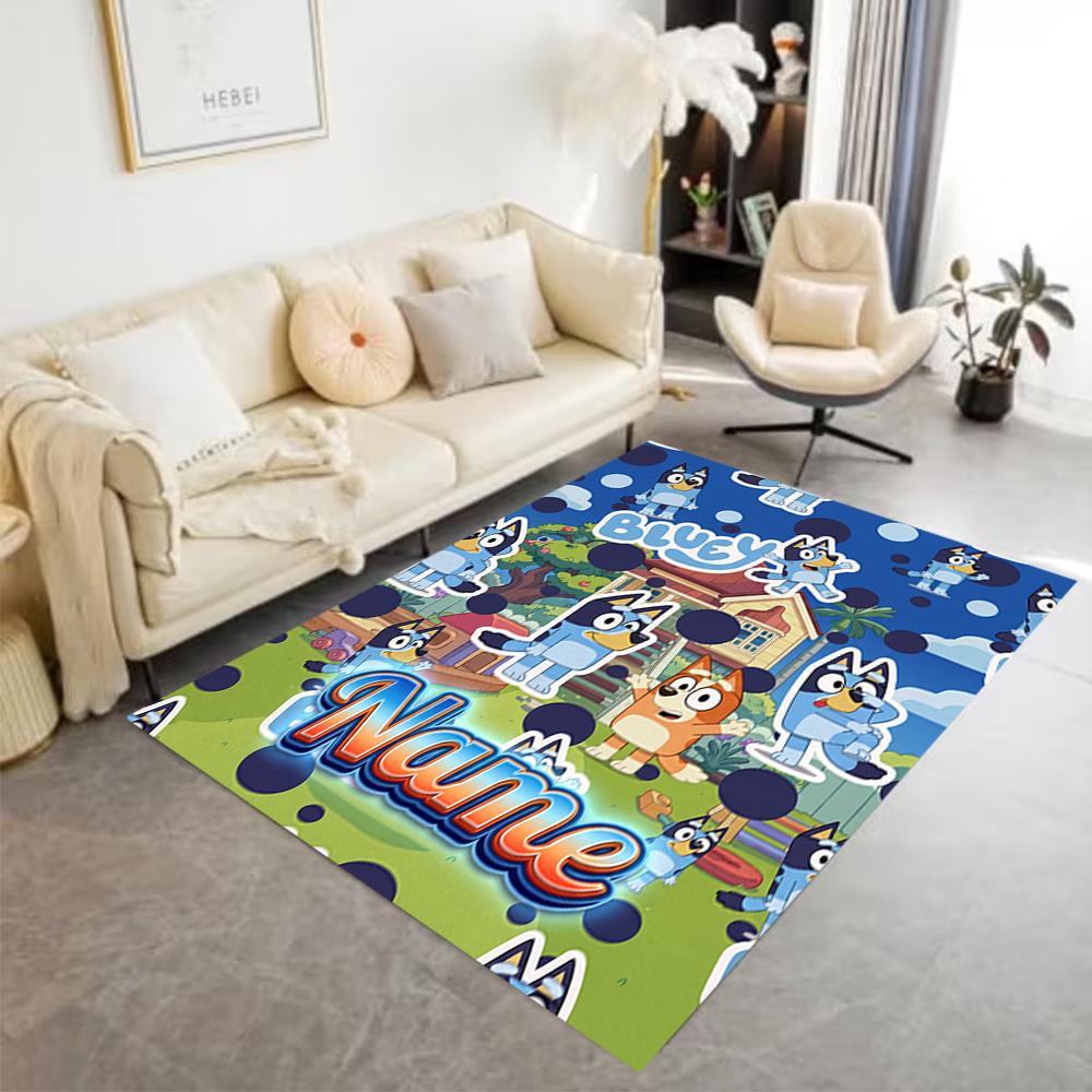 Rainbow Friends Customizable Name Floor Rug Office Rug Design for Game Room Foyer Dormitory Study room Anti-slip Rug Decorate Offices