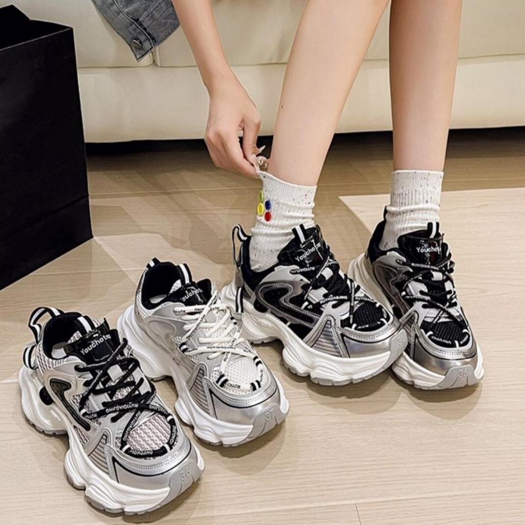 Fashion Autumn Korean Height Increasing 5CM Sneakers Women’s  Platform Casual Ladies Shoes All-match Chunky Dad Shoes Zapatillas Mujer