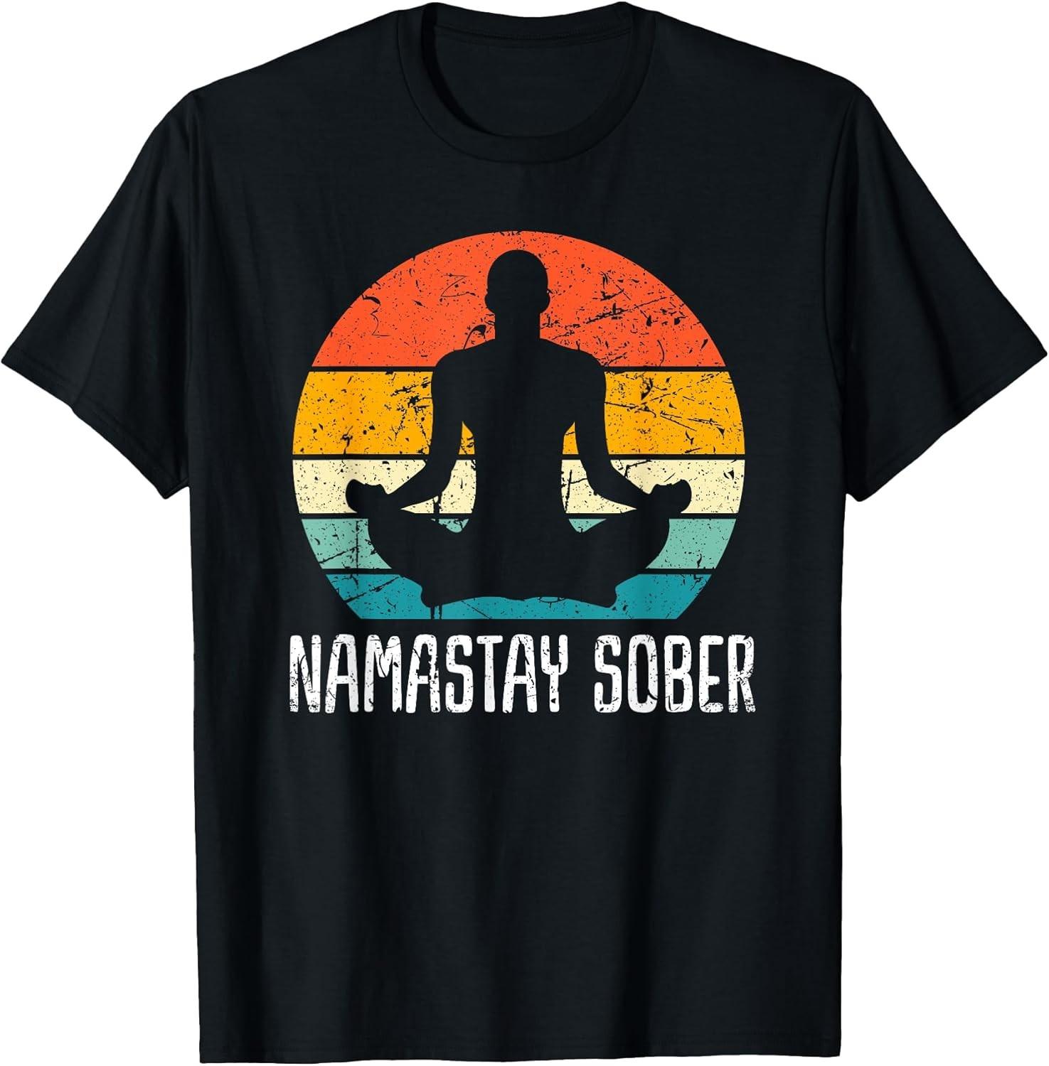 Namastay Sober Recovery Support Sobriety Na Aa Unisex Tee S-3XL L