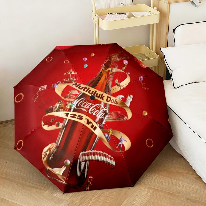 Christmas Gift Halloween Theme Bear Truck Coca Cola umbrella is suitable for all seasons, including home travel and outdoor activities Y24