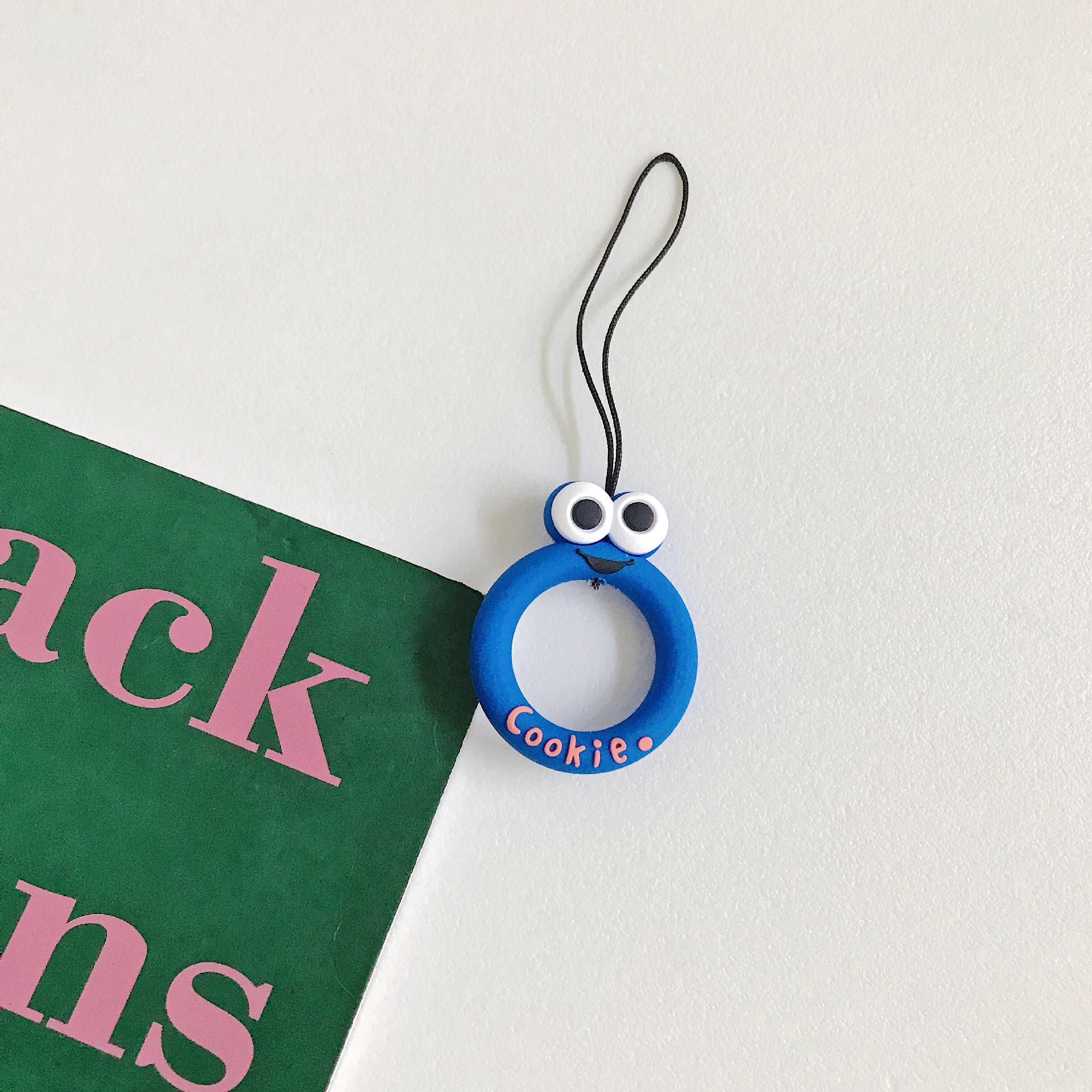 

Універсальний милий мультяшний силіконовий ремінь для каблучки на пальці Короткий ремінь для підвіски Ремінці для телефону, які не можна втратити B