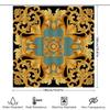 Gold Baroque Shower Curtain Decorative Luxury Printing Waterproof Bathroom Decoration Home Accessories Black/Golden
