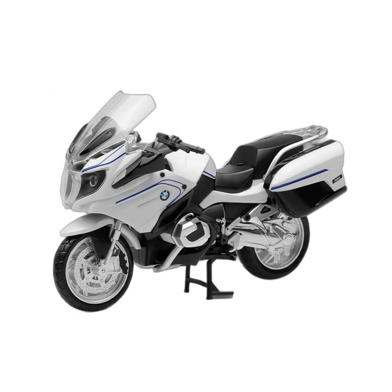 Modello di motocicletta pressofusa in lega BMW R1250RT 1/12 con base, giocattolo da regalare, modello di motocicletta statica pressofusa