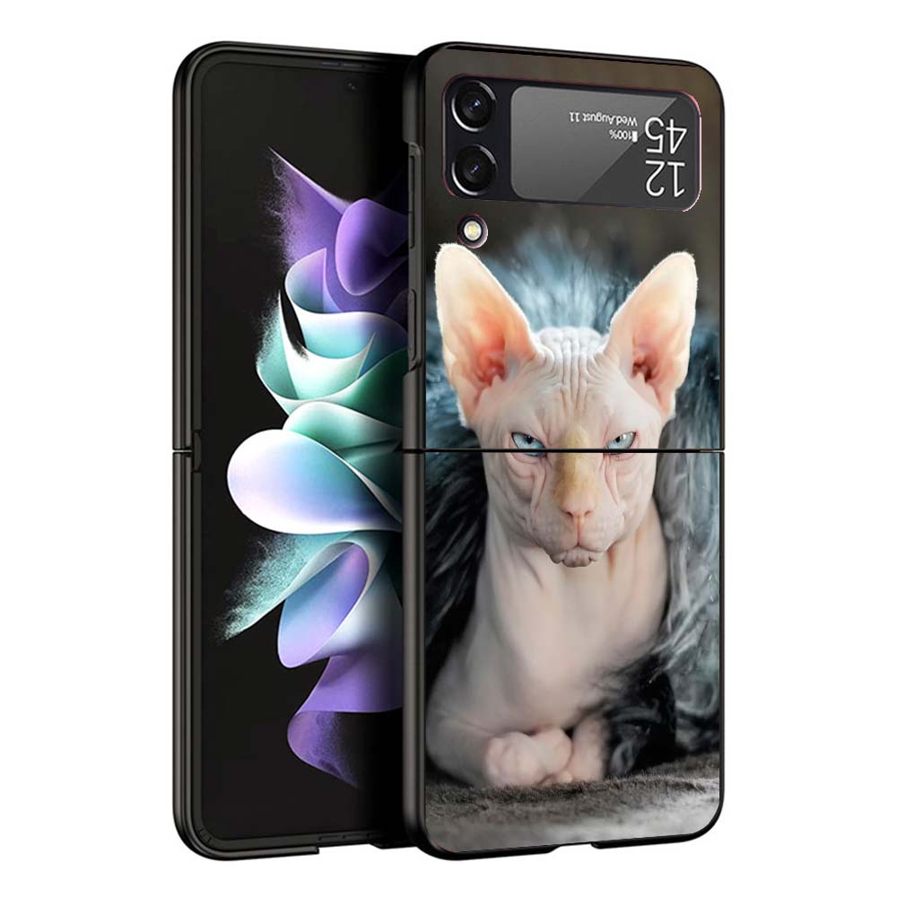 Lavaza Sphynx Sphinx Cat Cases For Samsung Galaxy Z Flip 4 5 6 7 3 Z Flip7 Flip6 Flip4 Flip5 Flip3 5G Hard Shockproof Fundas Cov