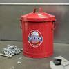 Dulton Mini Garbage Use clean trash Tin can with 240mm 185mm Product Can, Small, 3.5L, Ivory. containers. lid, high, diameter. code 100-105-IVS.
