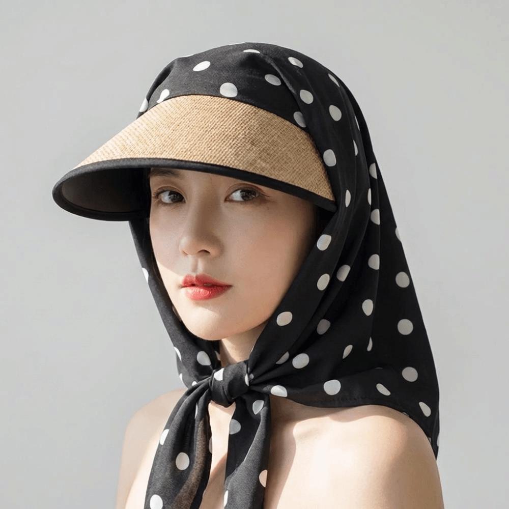 Lightweight Korean Style Headscarf Baseball Hat Print Y2k Strappy Scarf Hat Spicy Girls Sunscreen Headscarf Hat Women