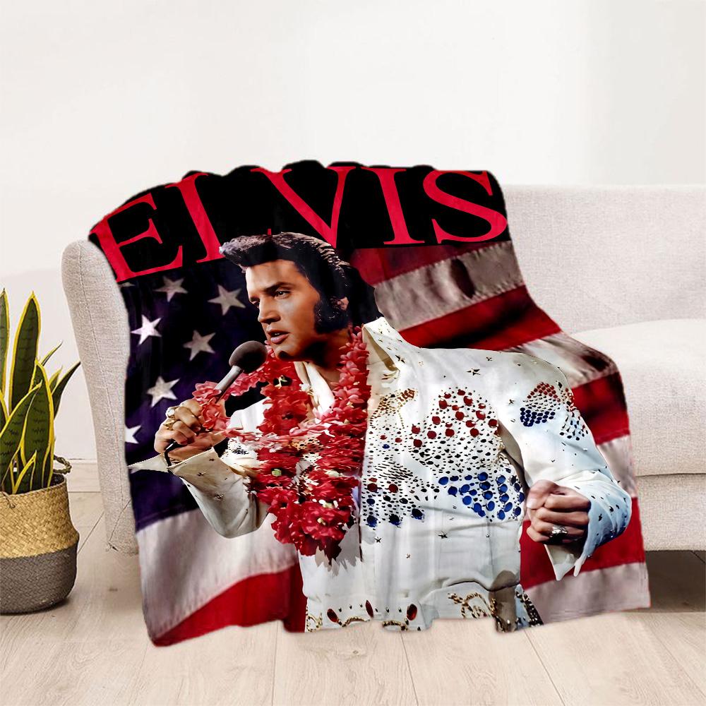 Elvis Presley Performance Blanket Comfortable Perfect for Seaside Office Chair Chair All-Season Use Modern Style Perfect Gift for Relatives and Friend