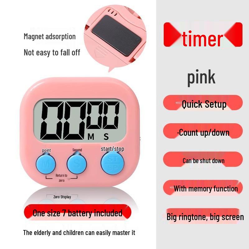 

Детский таймер для обучения и кухни: Секундомер самодисциплины с напоминанием об обратном отсчете