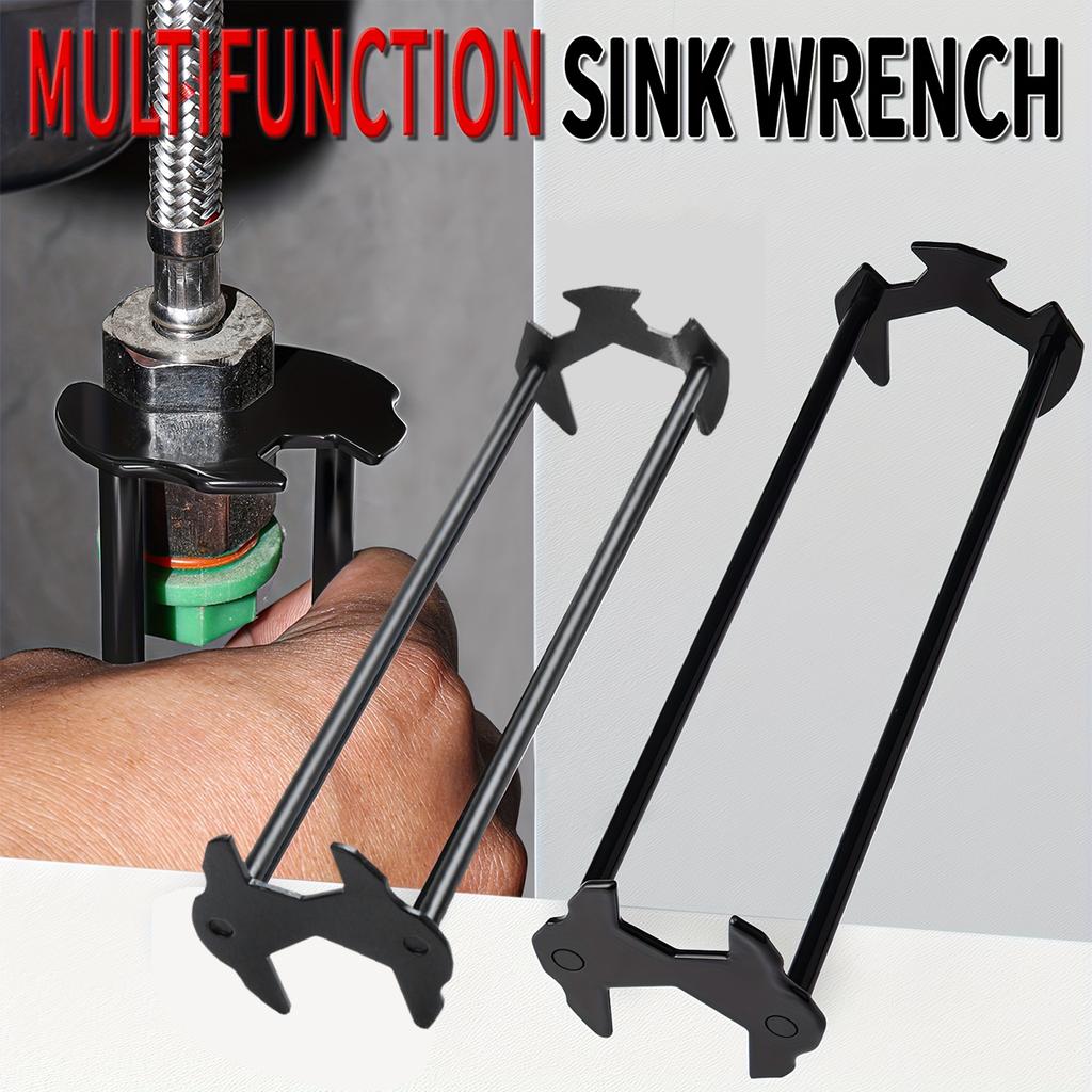 6-in-1 Sink Wrench Multifunctional Carbon Steel Faucet Hose Plumbing Pipe Wrench Bathroom Kitchen Sink Repair Set Hardware Tools