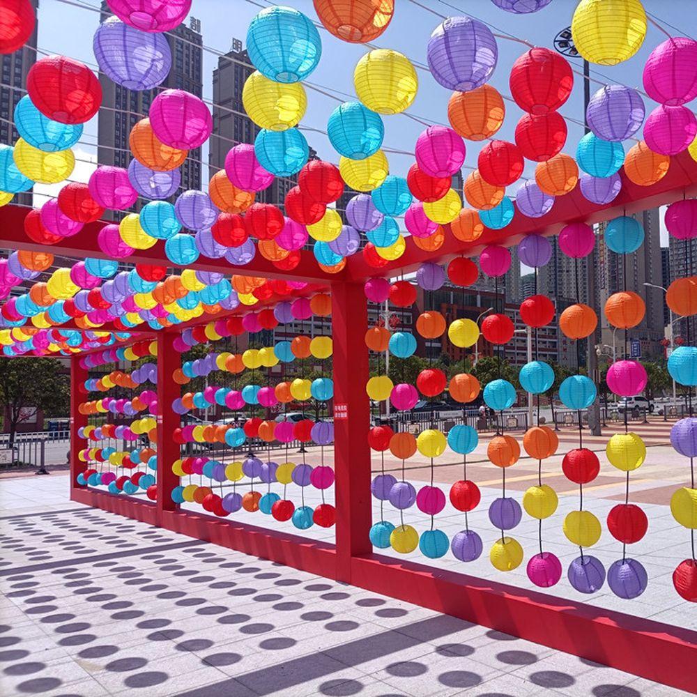 Decor Wedding Hanging Lanterns Paper Lamp Ball Round Paper Lanterns Mid Autumn Festive Lanterns